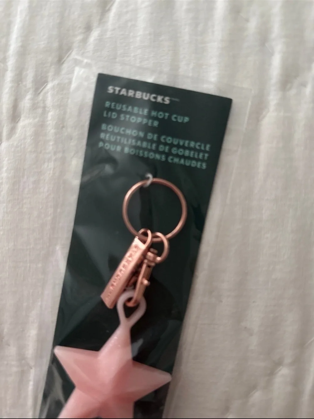 Starbucks Hot Cup Lid Stopper with Rose Gold Hardware